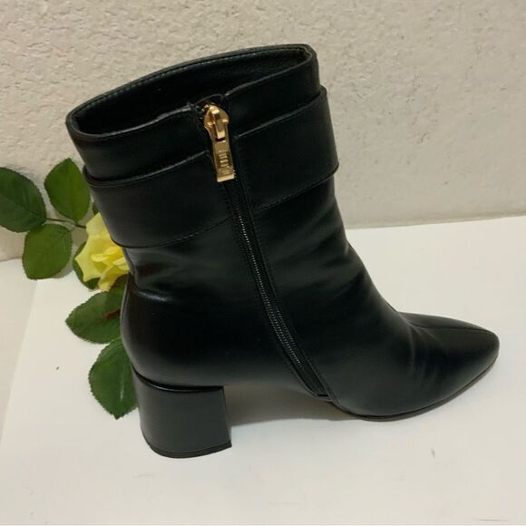 IDIFU Women Dressy Chunky Heel Ankle Boots Pointed Toe Metal Boots Size 8.5 - Picture 3 of 11